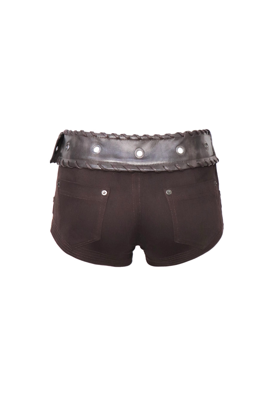 Detachable Denim Printed Mid-length Skirt and Shorts