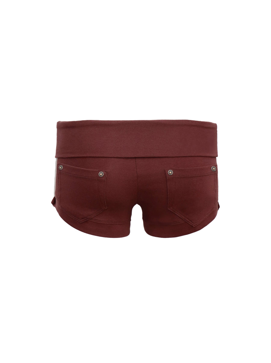 Dark Ded Knitted Elastic Casual Shorts