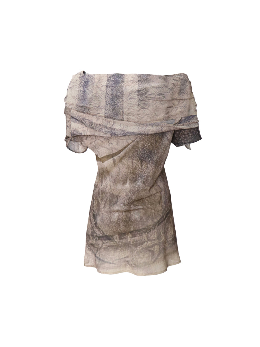 Realistic Printed Chiffon Dress