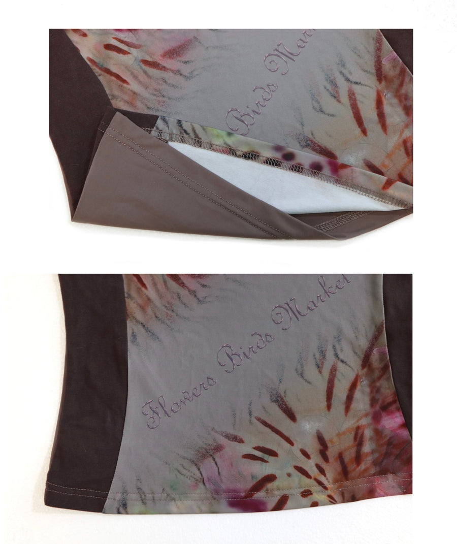 Floral Gradient T-Shirt Top