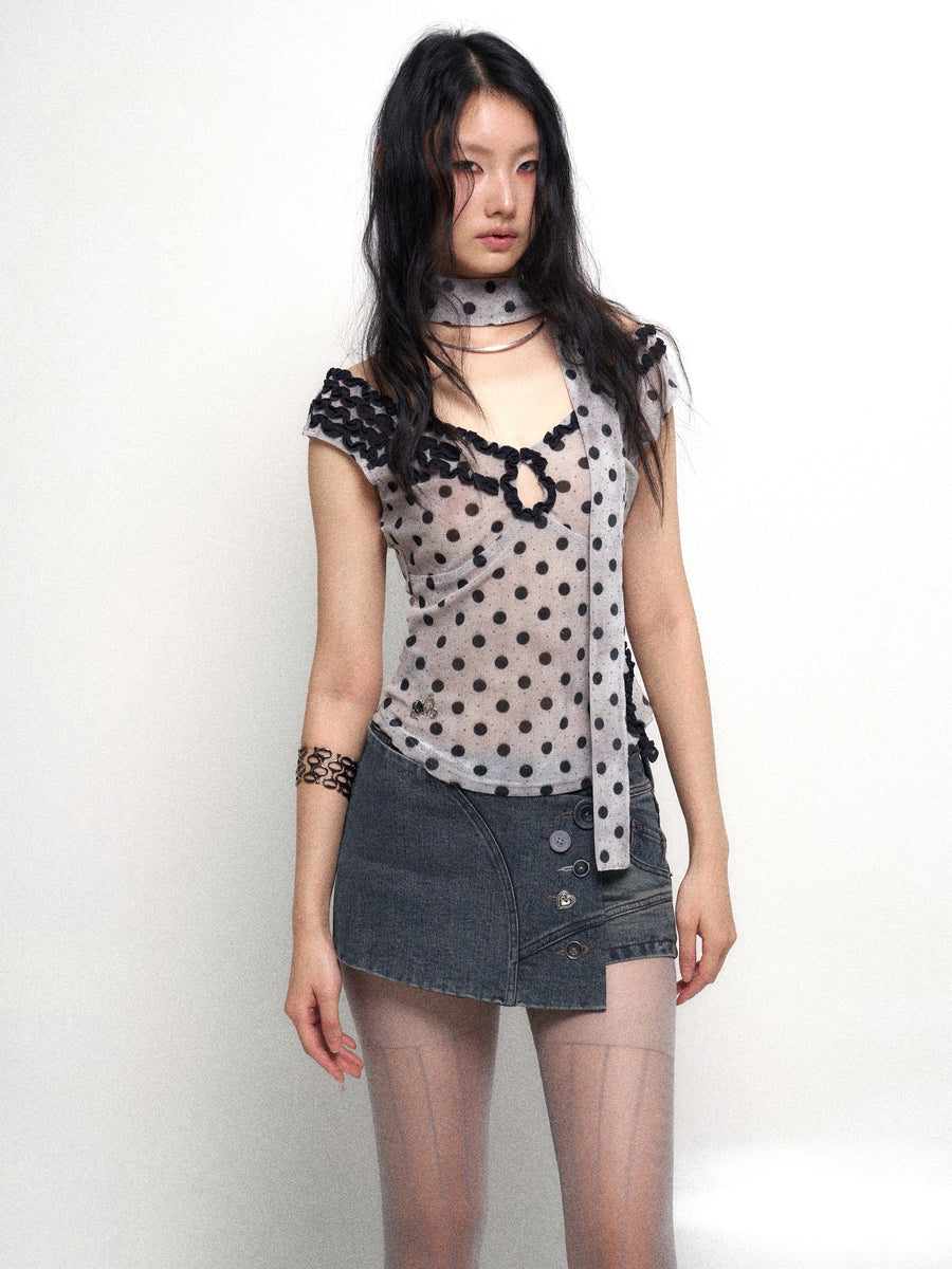 Polka Dot Printed Top