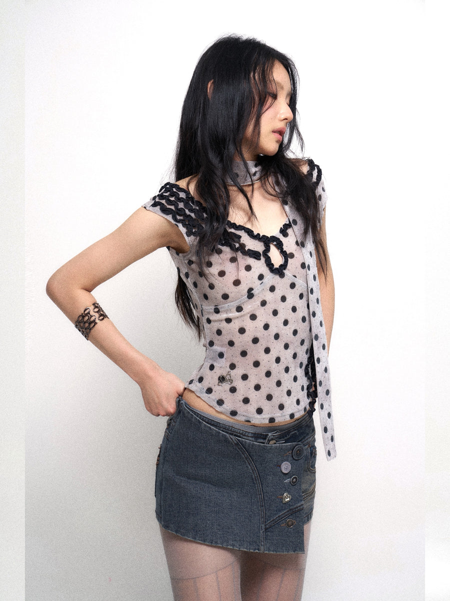 Polka Dot Printed Top