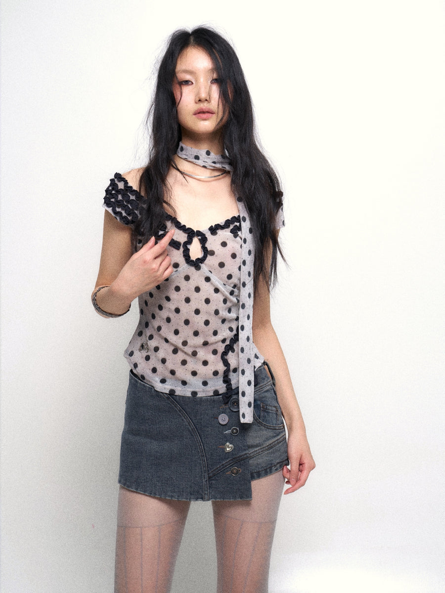 Polka Dot Printed Top