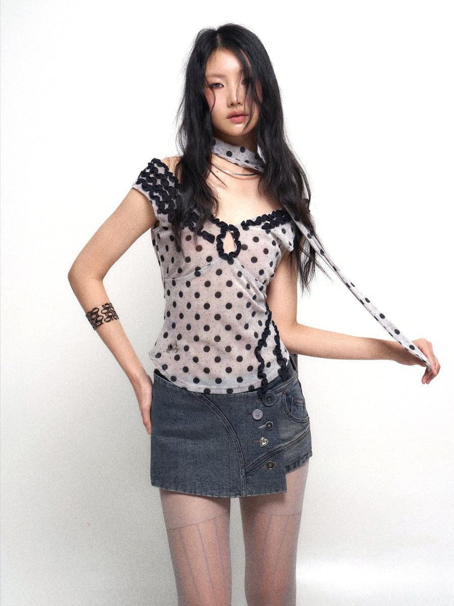 Polka Dot Printed Top