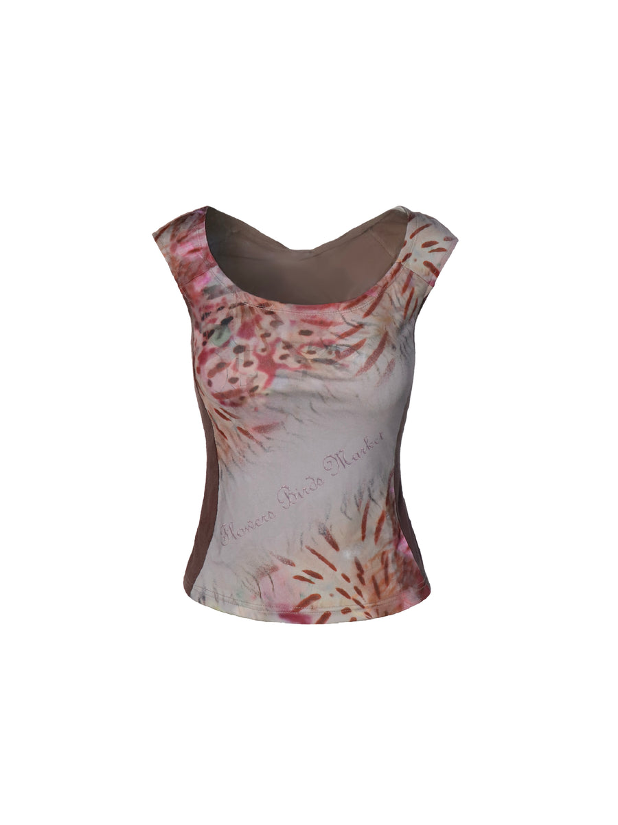 Floral Gradient T-Shirt Top