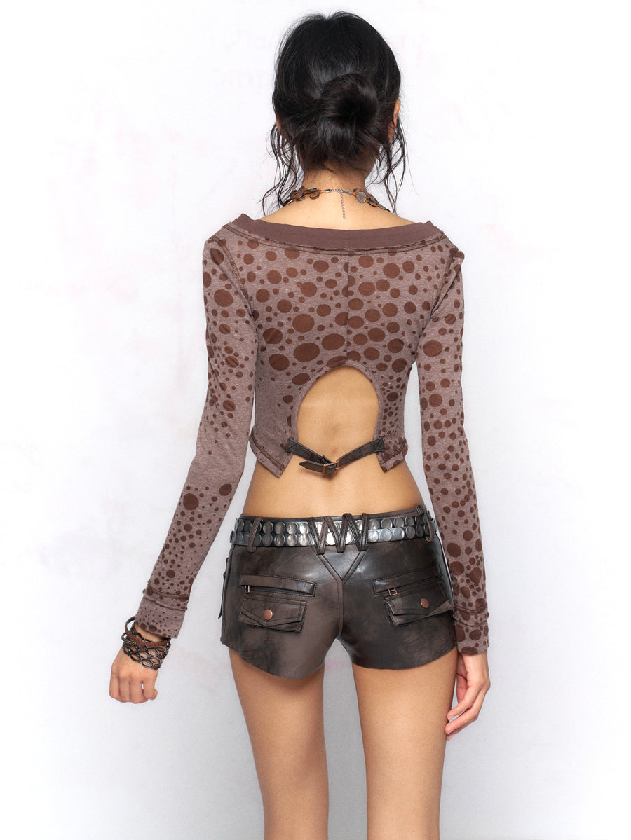 Dark Brown Leather Skirt And Trousers