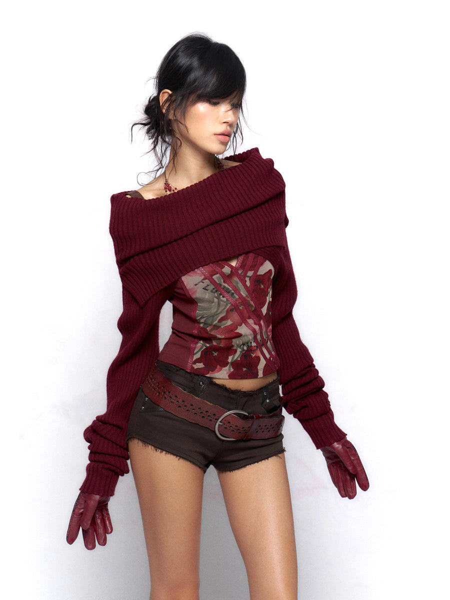 Burgundy Patchwork Floral Vest