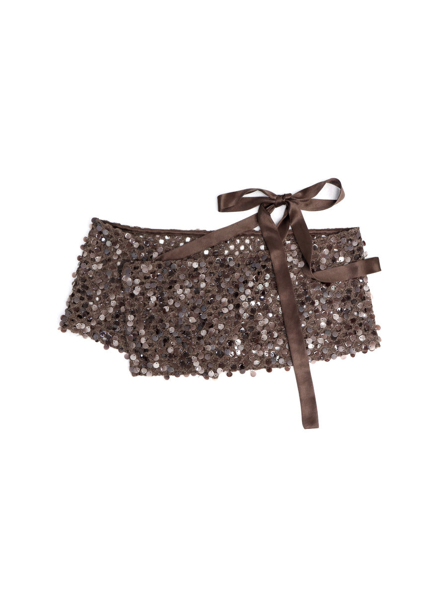 One-Piece Sequined Skirt And Jeans
