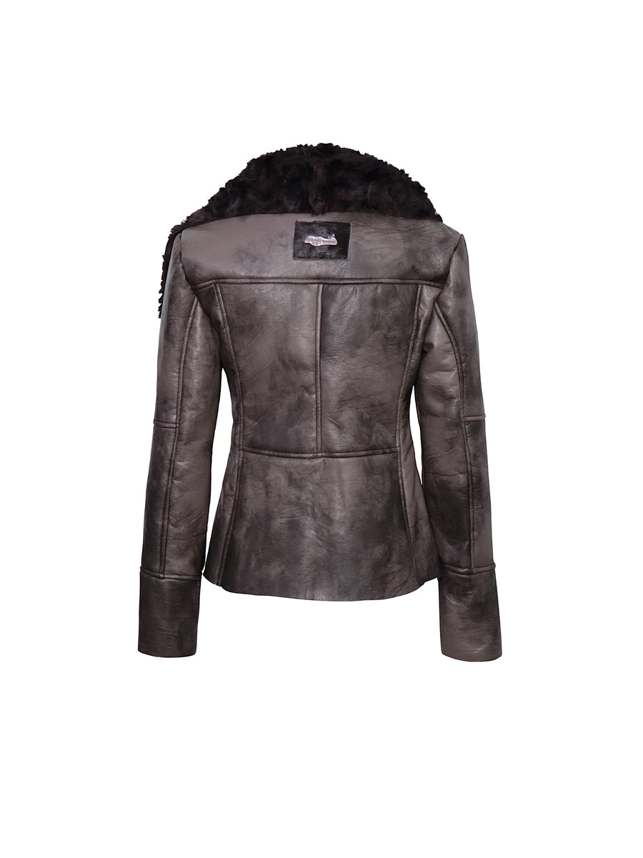 Lapel Lamb Fur Coat